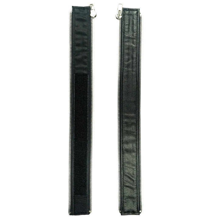 VXP51 Men's Black Universal Vest Expander Panel with Silver Aluminum Zip