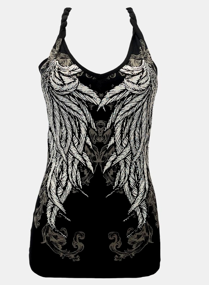 Womenâ€™s BLACK Stunning Twist Halter Top