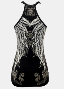 Womenâ€™s BLACK Stunning Twist Halter Top