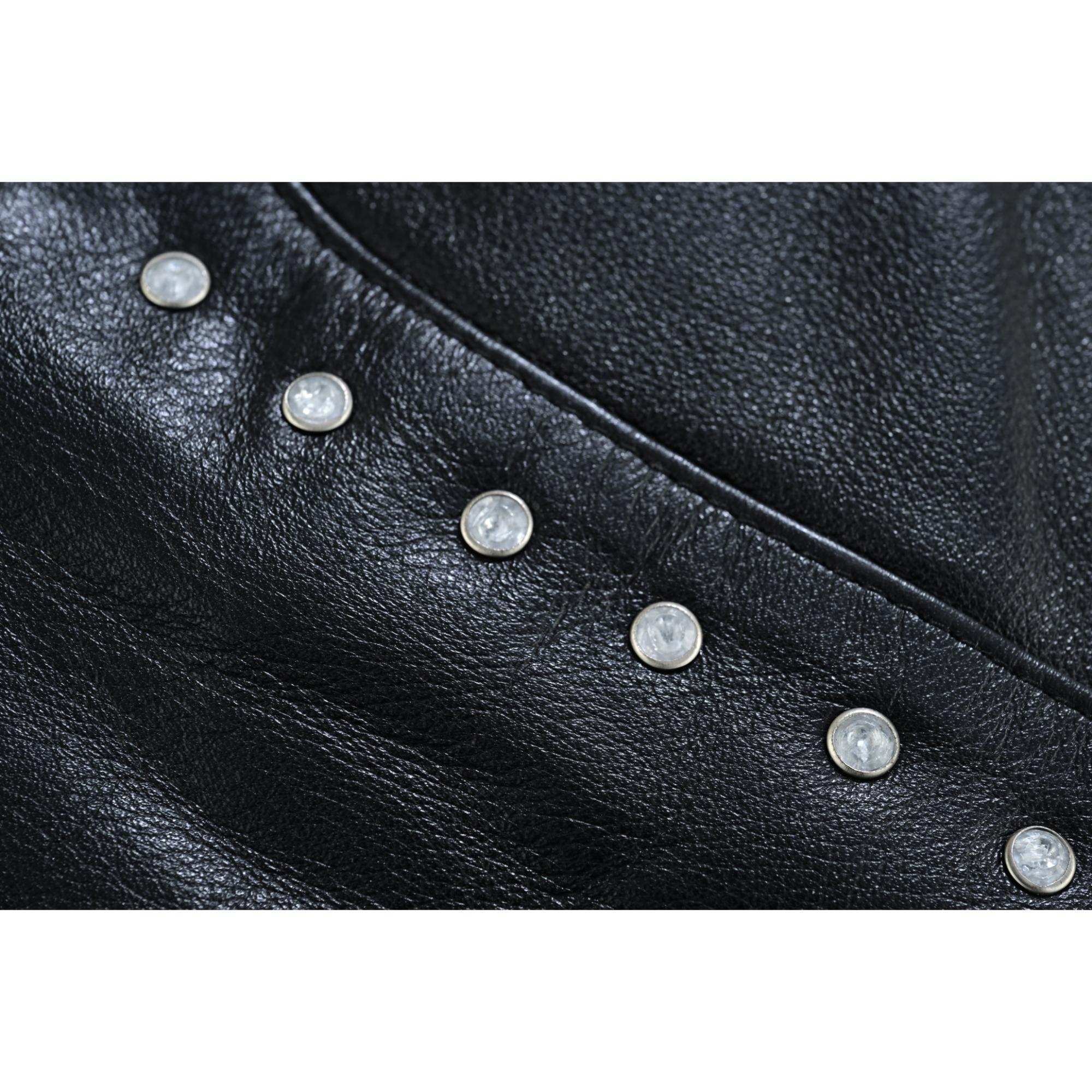 Biker Babe Women's Studded Leather Motorcycle Vest