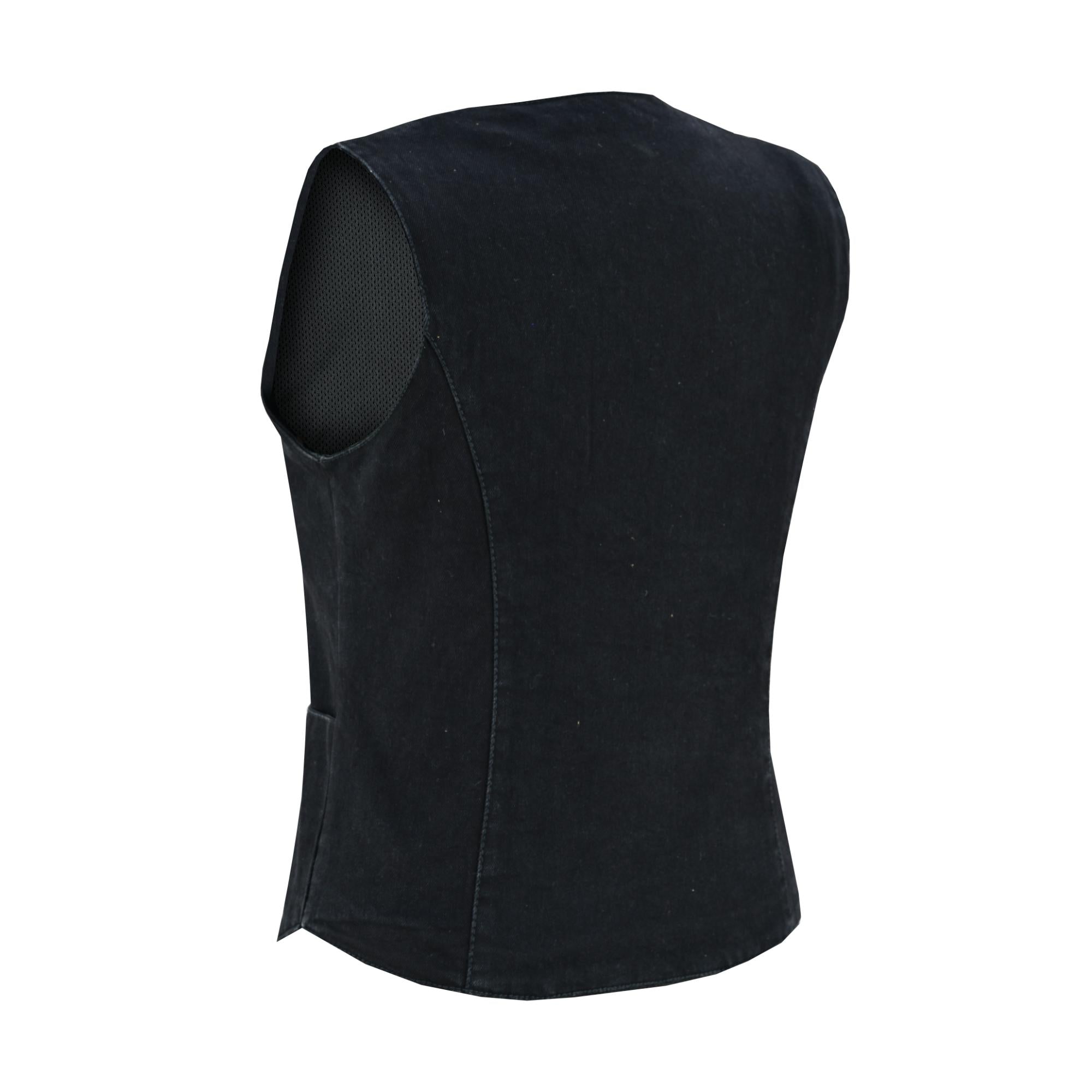 Women's Denim Classic Plain Sides Vest