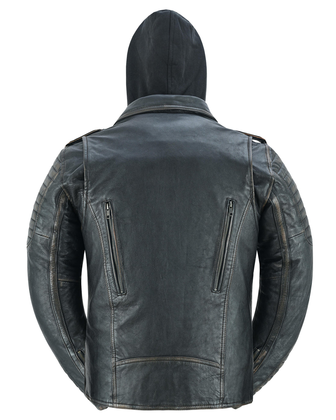 Women's Lightweight Drum Dyed Distressed Naked Lambskin M/C Jac