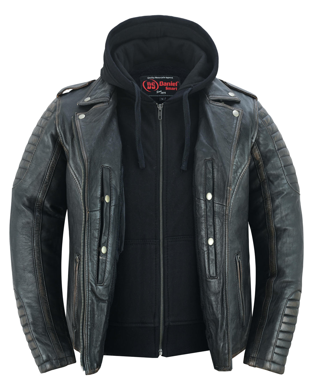 Women's Lightweight Drum Dyed Distressed Naked Lambskin M/C Jac