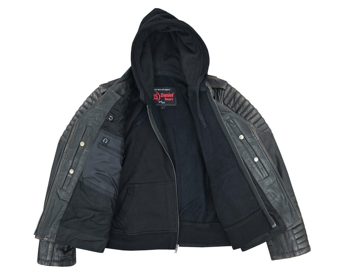 Women's Lightweight Drum Dyed Distressed Naked Lambskin M/C Jac
