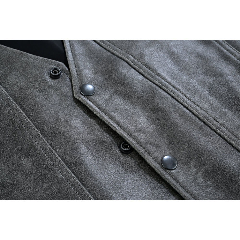 Men's Gray Single Back Panel Smart Access Pockets Vest