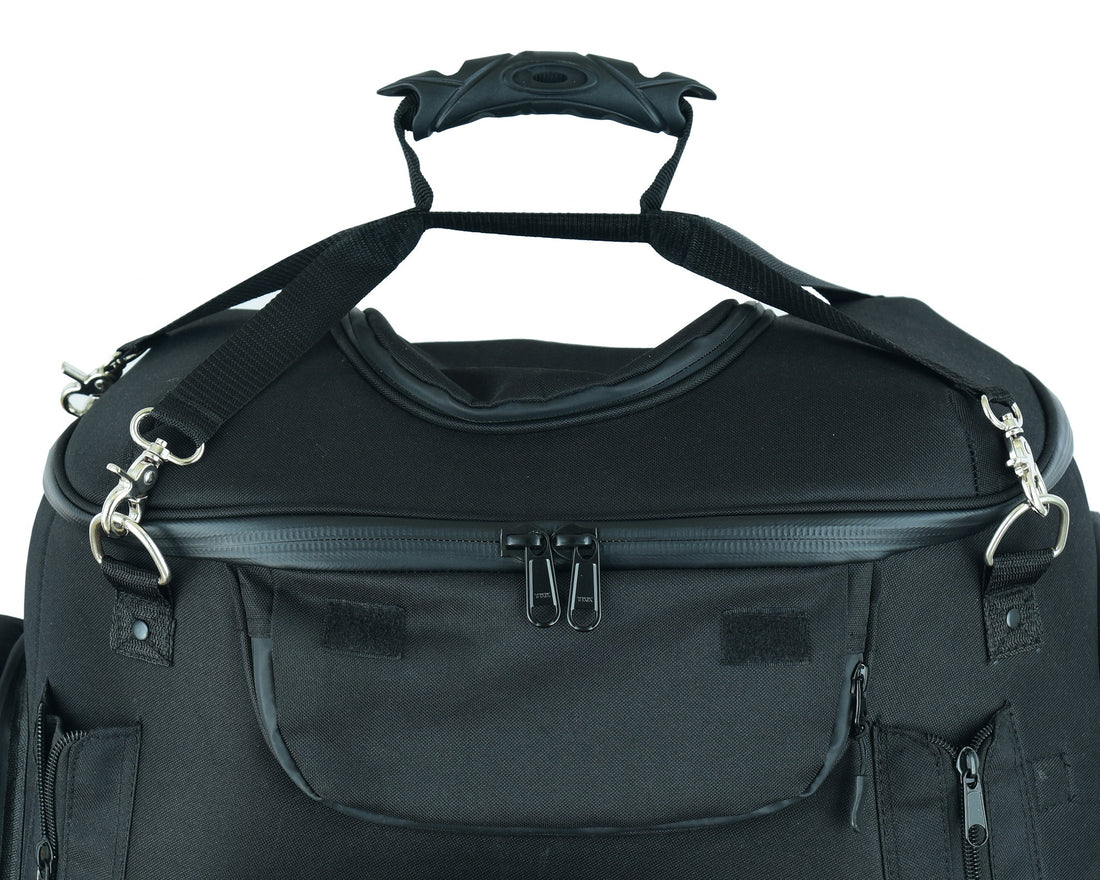 Renegade Classics Black Heavy Duty Textile Motorcycle Pet Carrier Si