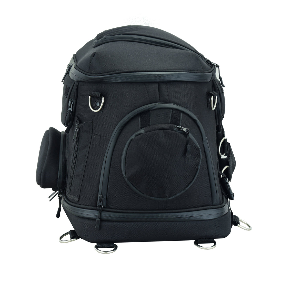 Renegade Classics Black Heavy Duty Textile Motorcycle Pet Carrier Si
