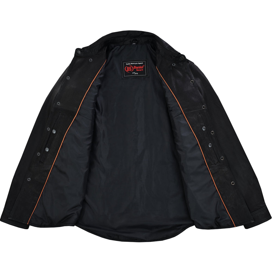 Men's Premium Lightweight Black Leather Shirt