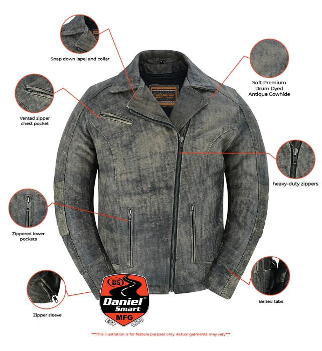 Women's Updated Stylish Antique Brown M/C Jacket