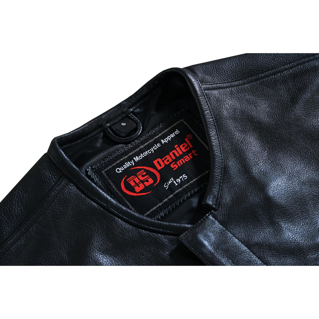 Men's Black Leather Motorcycle Vest with Upgraded Style
