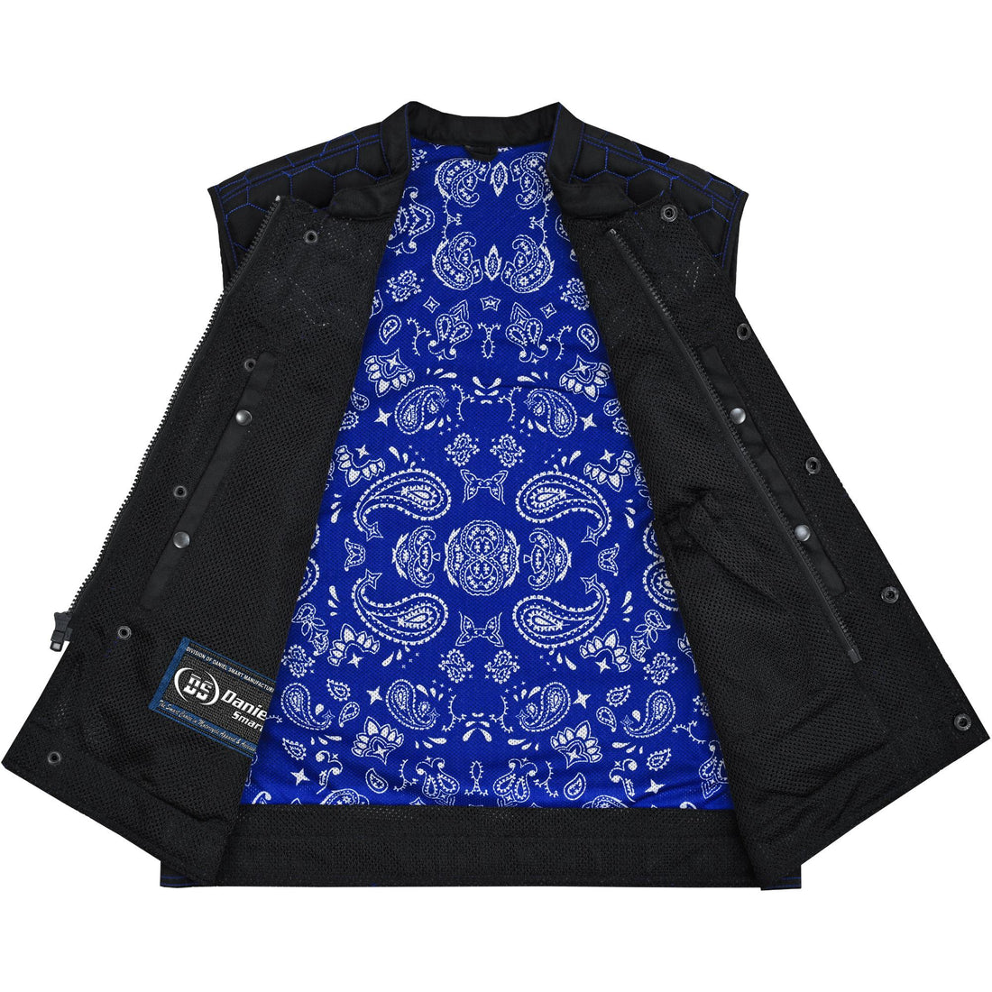 Blue Soul Men's Black Mesh Textile Vest