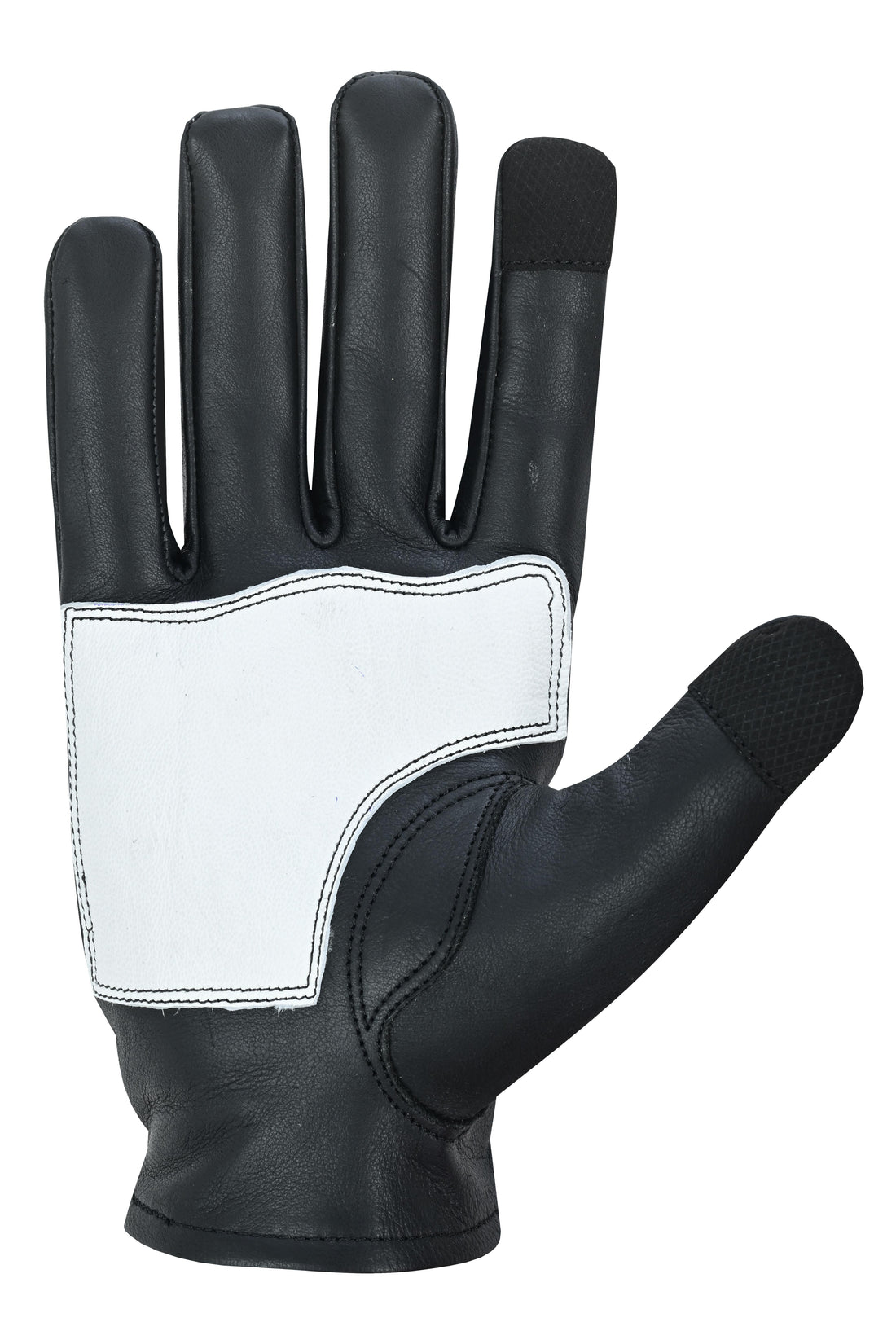 SkullTrail Men's leather gloves Black & White
