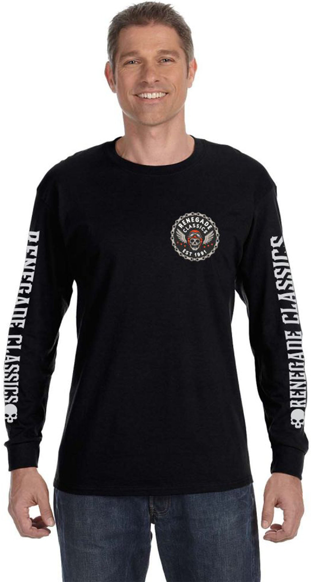 RC Chain Skull Men's Long Sleeve Shirt