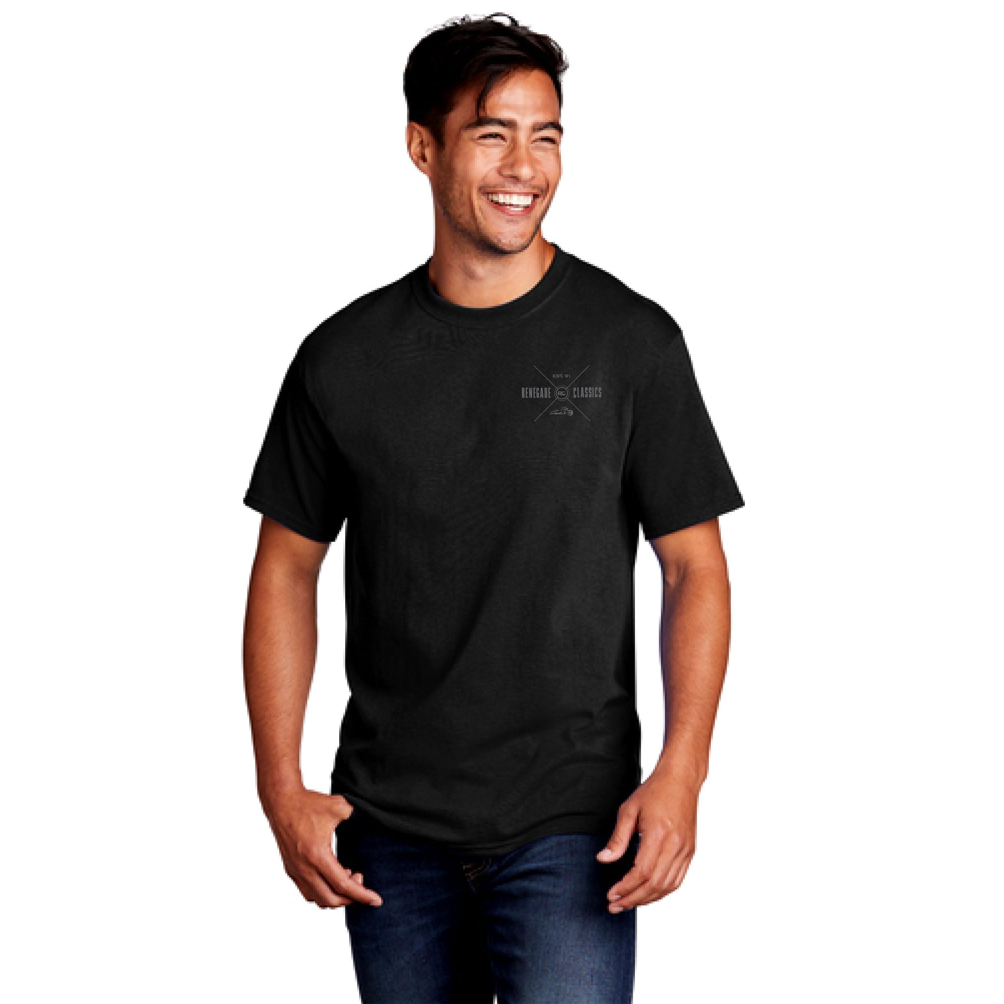 RC Handlebar Black Mens Motorcycle T-Shirt