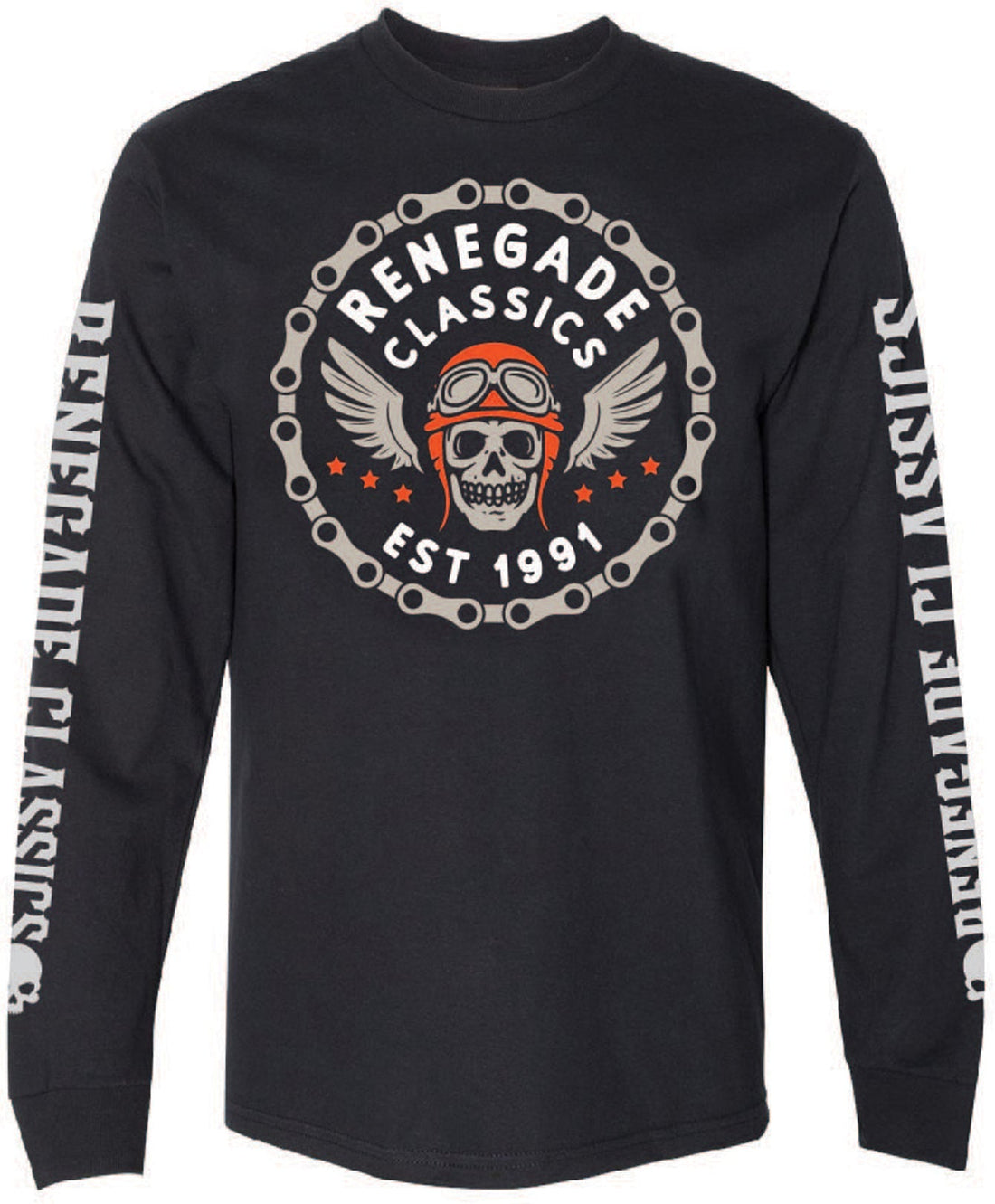 RC Chain Skull Men's Long Sleeve Shirt