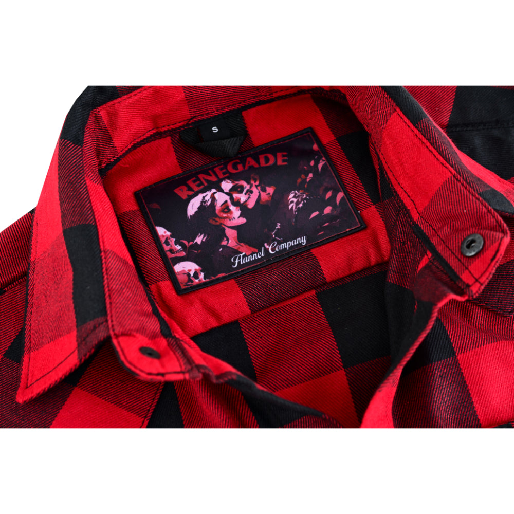 Red Rider Men's Sleeveless Red and Black Flannel Shirt
