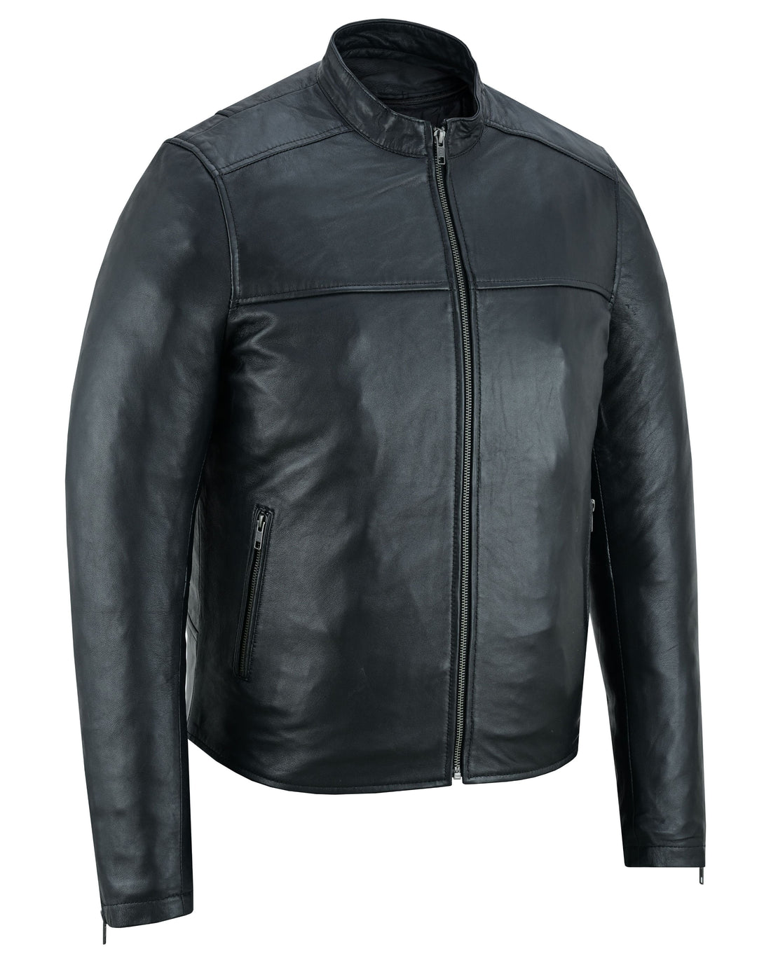 Wanton Men's Fashion Lambskin Leather Jacket â€“Black