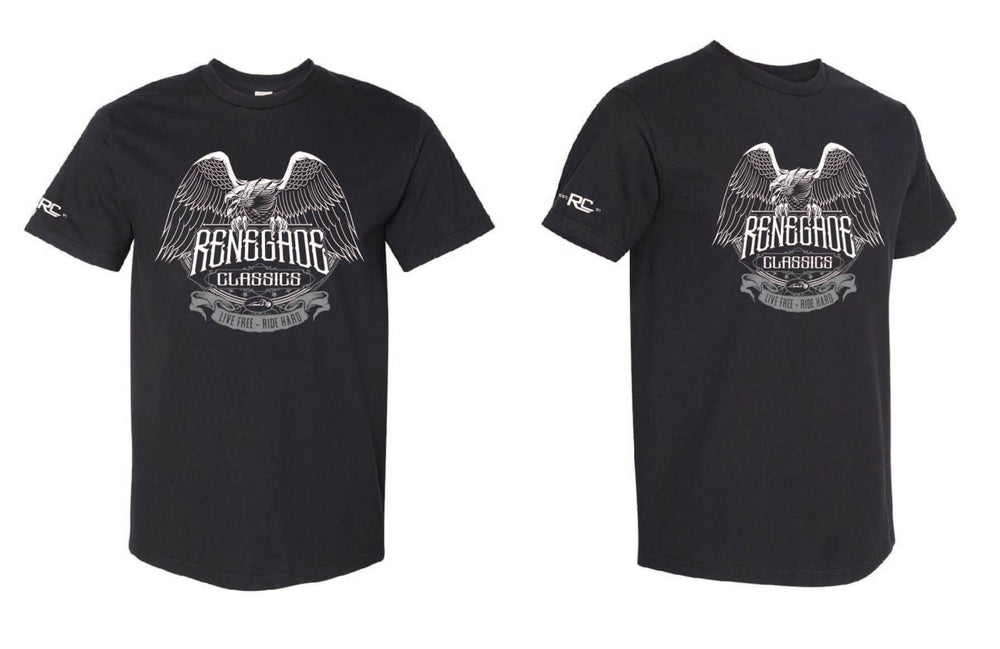 Black RC Eagle Wing Mens MotorcycleT-Shirt