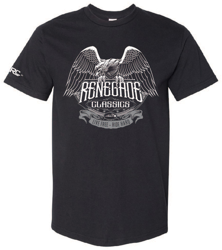 Black RC Eagle Wing Mens MotorcycleT-Shirt