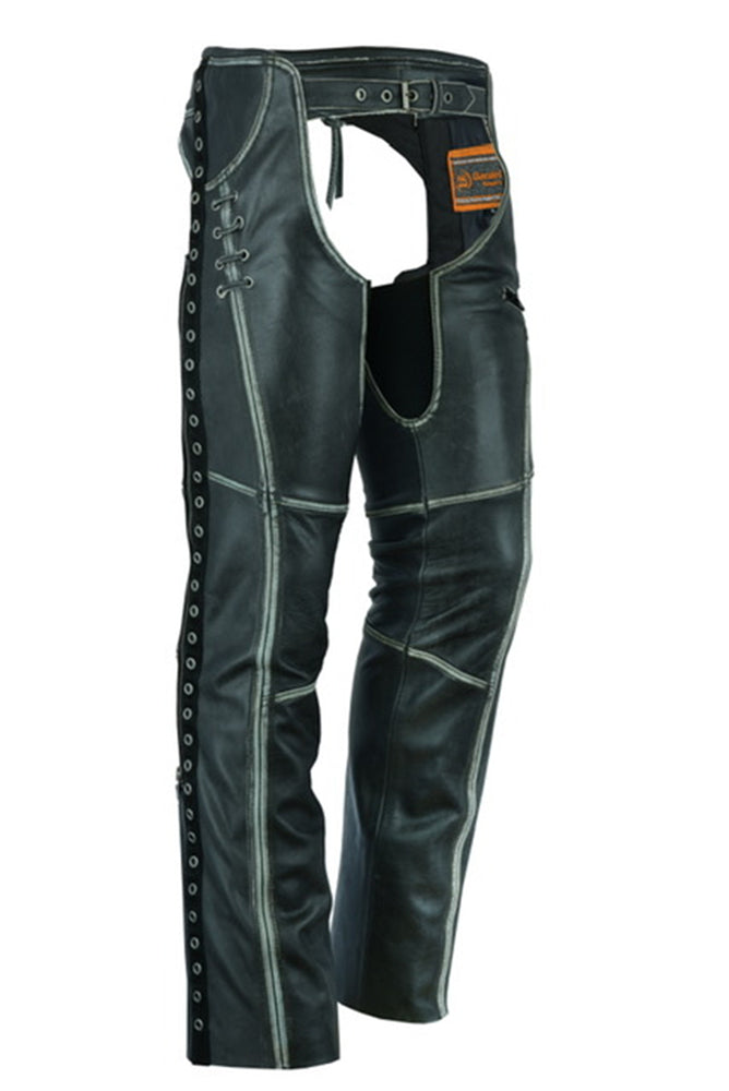 Women's Gray Stylish Lightweight Hip Set Chaps