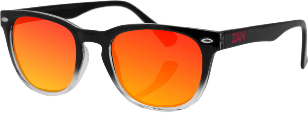 EZNV3 NVS Sunglass, Black Gradient Frame Smoked Crimson Mirrored len