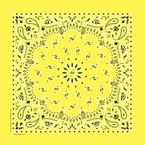 NT443 Bandana Paisley Yellow