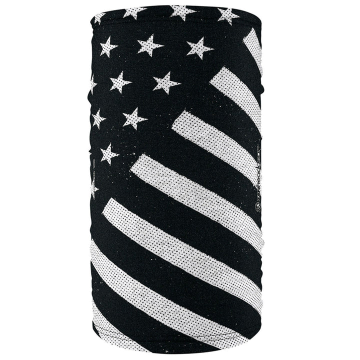 TF91 Motley TubeÂ® Fleece Lined Polyester, Black and White Flag