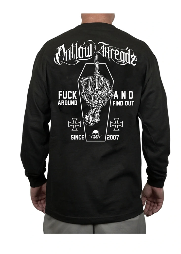 Outlaw Threadz - Fuck Around and Find Out - Coffin - Men's Long Sleeve Shirt