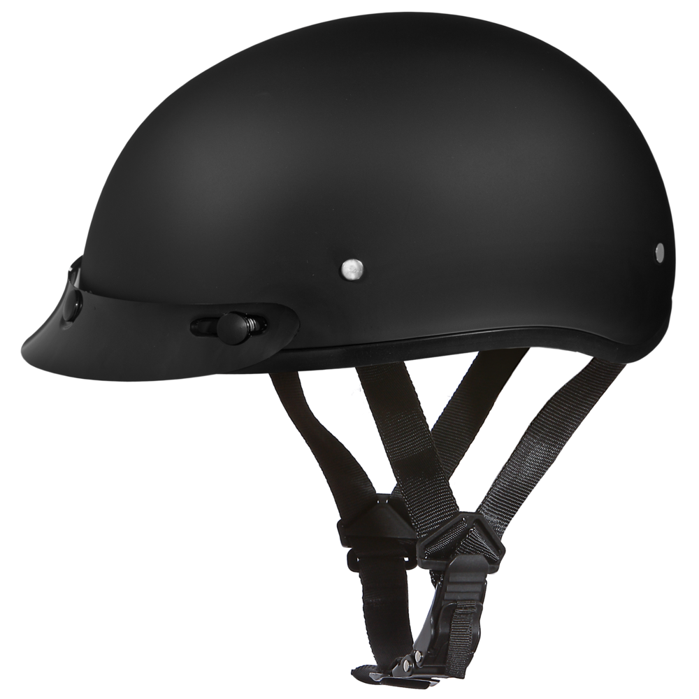 DOT Approved Daytona Skull Cap Helmet â€“ Dull Black