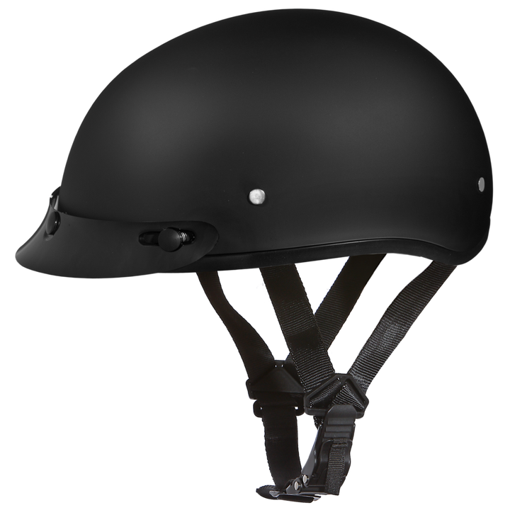 DOT Approved Daytona Skull Cap Helmet â€“ Dull Black