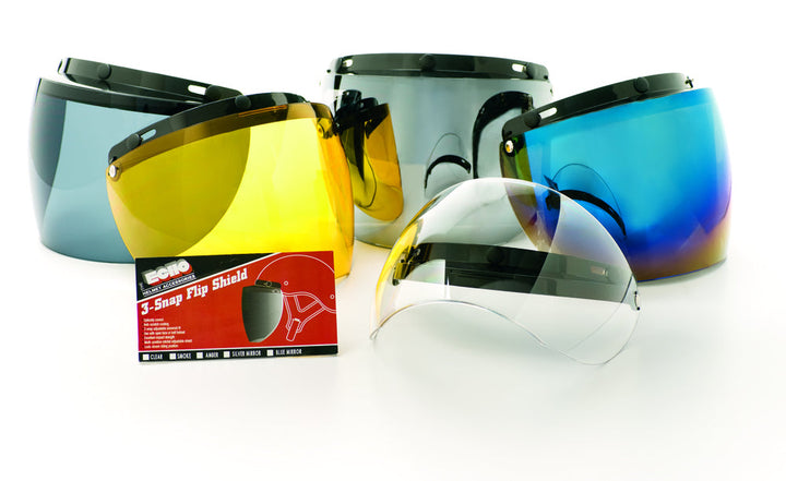 2-27 3 Snap Flip Shield - Hard Coated Amber