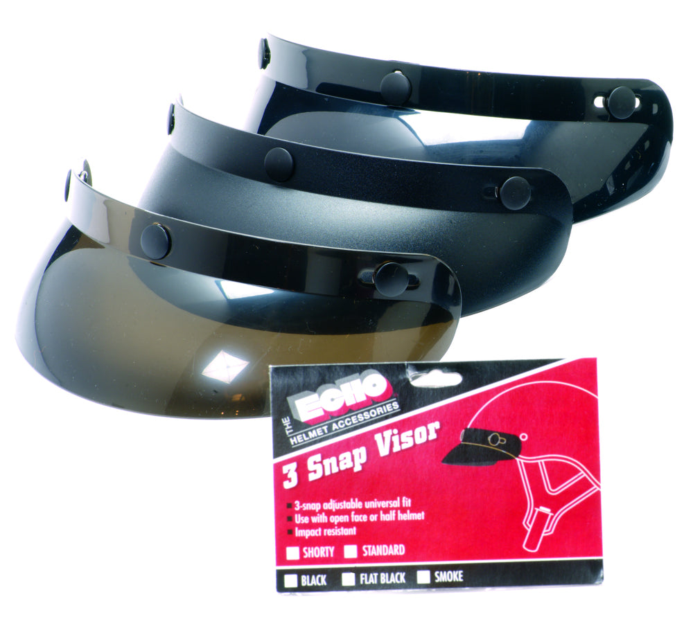 1-5 3-Snap Universal Standard Visor - Smoke