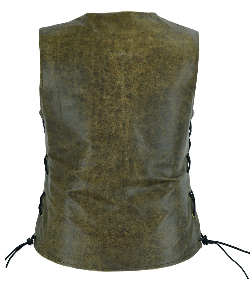 Women's Stylish Longer Body &frac34; Vest - Side Laces - Two T