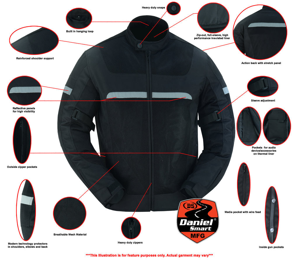 Men's Black Racer Mesh Jacket â€“ Protective Design