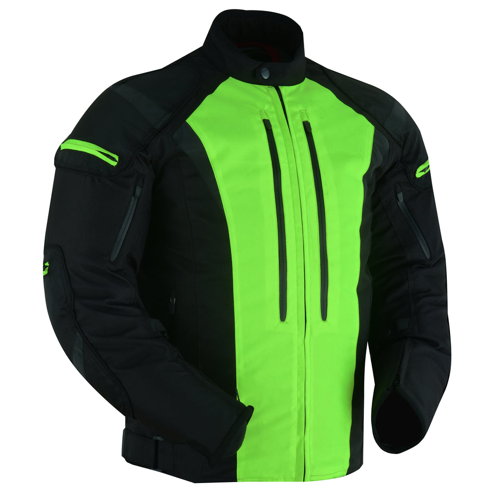 Hi-Viz blast Micro Mesh Mens Motorcycle Jacket â€“ Lightweight