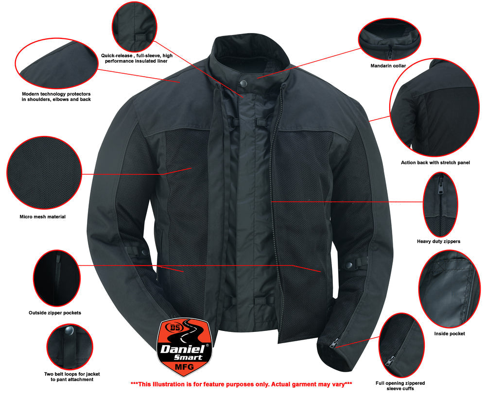 Cross Wind Men's Mesh Jacket â€“ Black