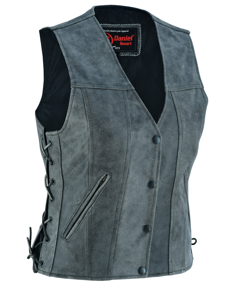 Women's Gray Single Back Panel Concealed Carry Vest