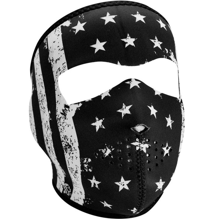 WNFM91 ZANÂ® Full Mask- Neoprene- Black and White Vintage Flag