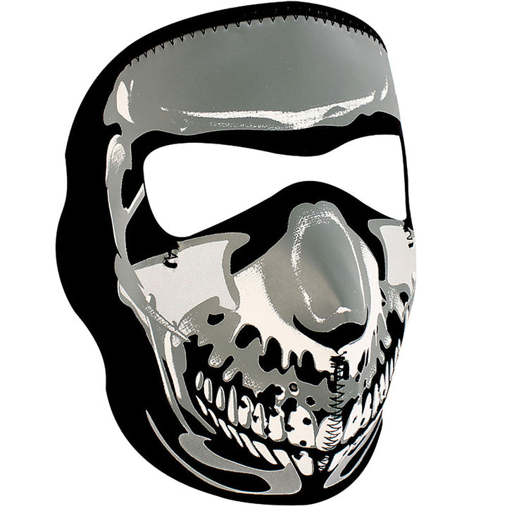 WNFM23 ZANÂ® Full Mask- Neoprene- Chrome Skull