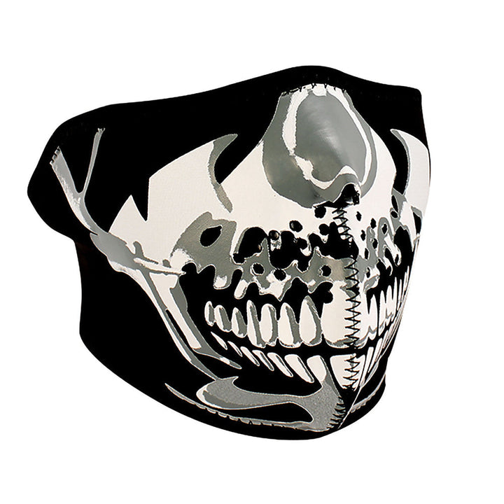 WNFM23H ZANÂ® Half Mask- Neoprene- Chrome Skull