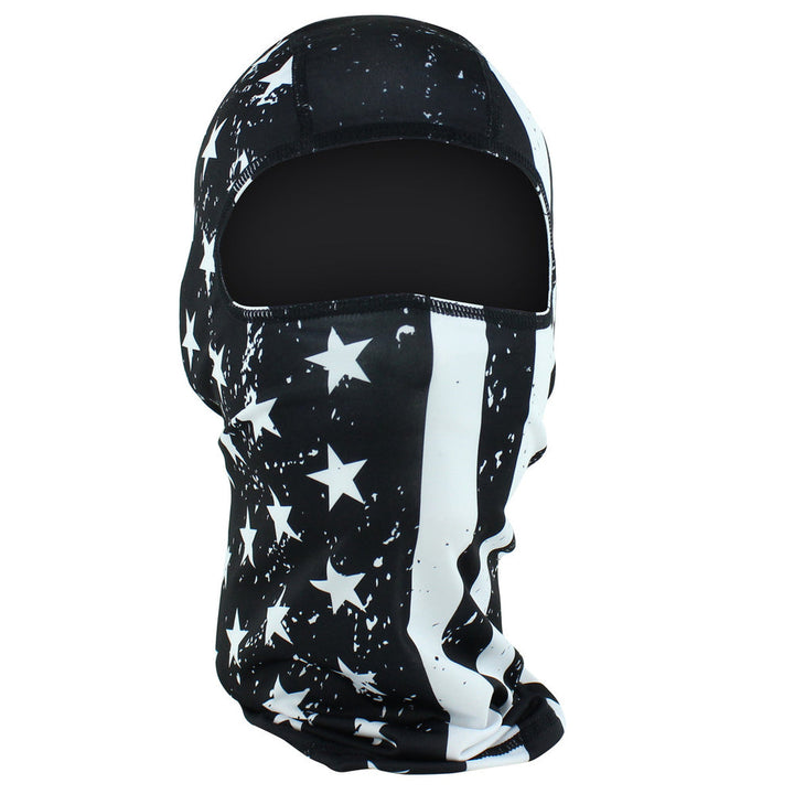 WBP91- ZANÂ® Balaclava- Polyester- B&W Flag