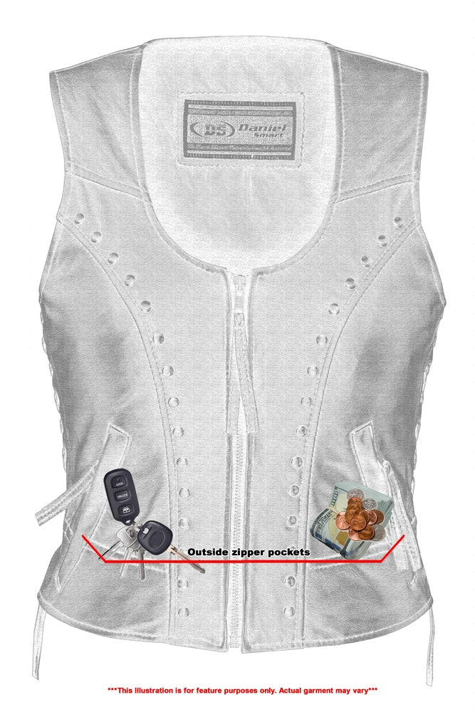 Women's Lightweight Vest with Rivets Detailing