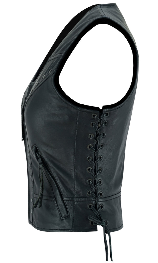 Women's Lightweight Vest with Rivets Detailing