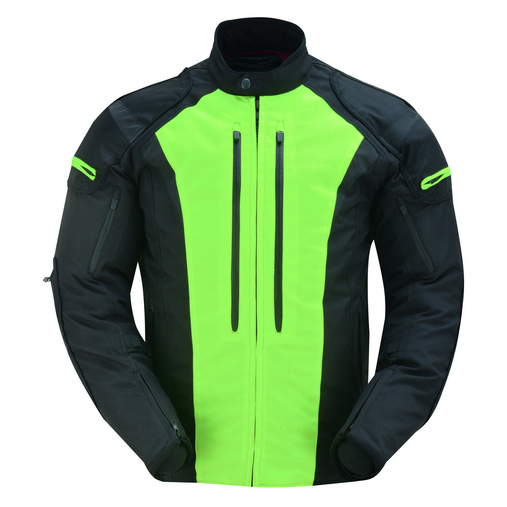 Hi-Viz blast Micro Mesh Mens Motorcycle Jacket â€“ Lightweight