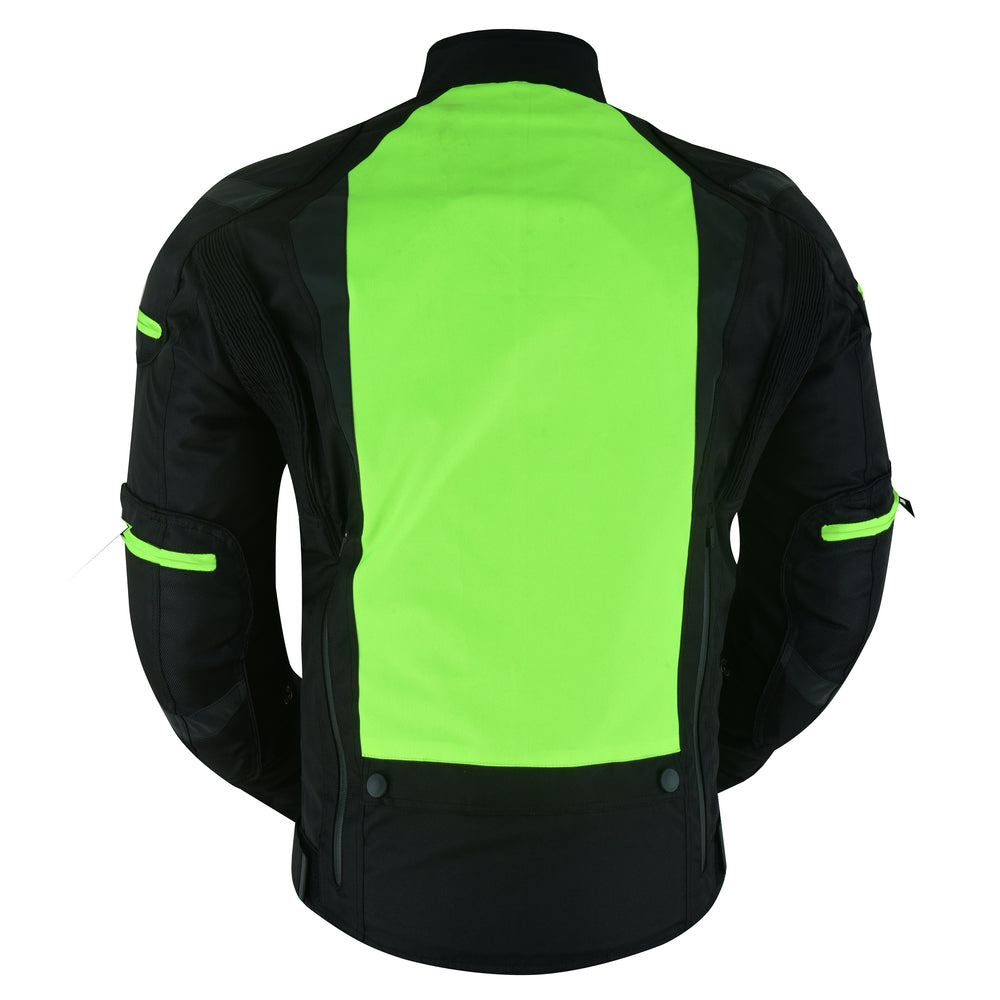Hi-Viz blast Micro Mesh Mens Motorcycle Jacket â€“ Lightweight