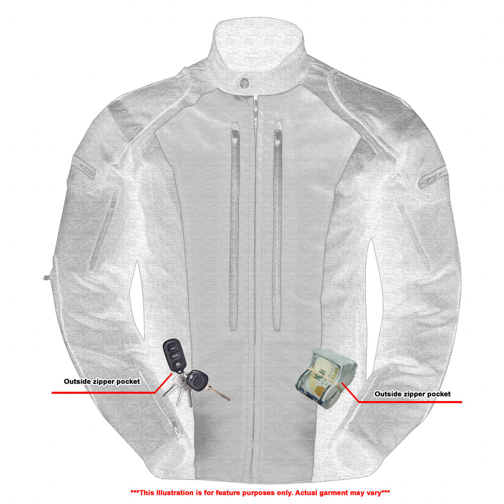 Hi-Viz blast Micro Mesh Mens Motorcycle Jacket â€“ Lightweight