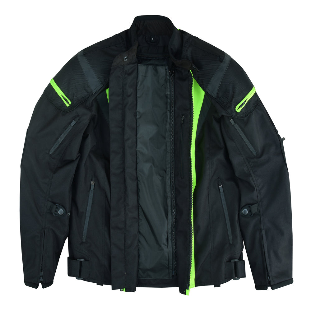 Hi-Viz blast Micro Mesh Mens Motorcycle Jacket â€“ Lightweight