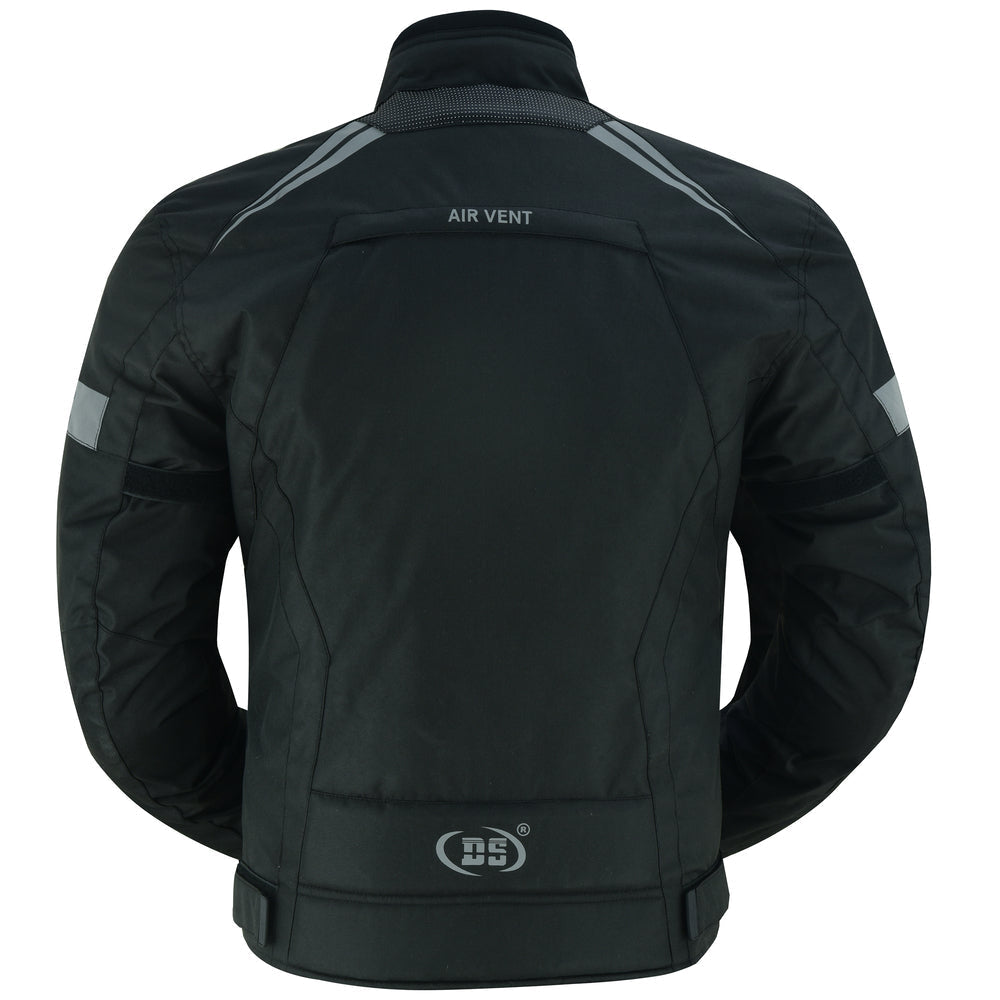 Flight Wings - Mens Textile Motorcycle Jacket - Black