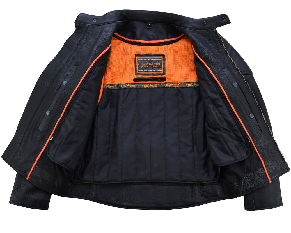 Men's Premium Vented Motorcycle Jacket â€“ Side Laces