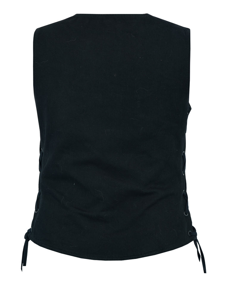 Women's Denim Longer Body Â¾ Vest - Side Laces